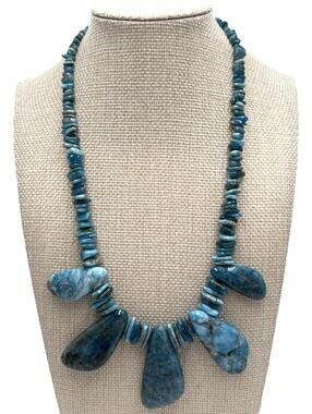 DTR Jay King Sterling Silver Blue Apatite Beaded Necklace